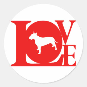 Sticker Rond Bull Terrier