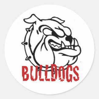 Sticker Rond Bulldog