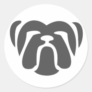 Sticker Rond Bulldog