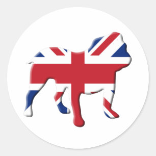 Sticker Rond Bulldog anglais