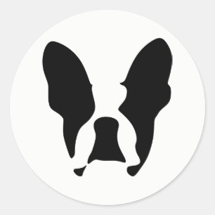 Sticker Rond bulldog français