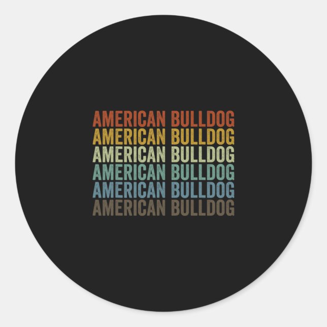 Sticker Rond Bulldog Retro (Devant)
