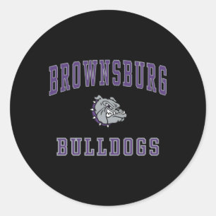 Sticker Rond Bulldogs du lycée de Brownsburg C1