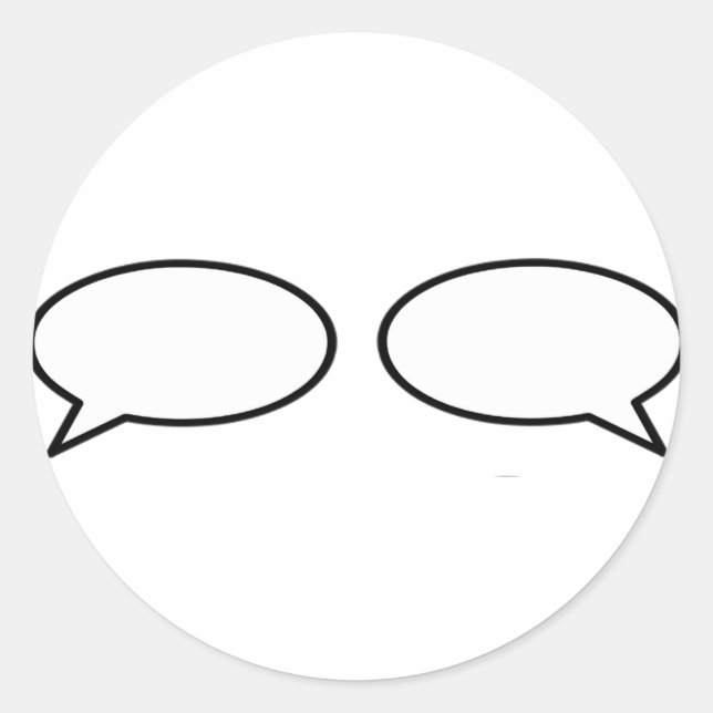 Sticker Rond Bulle de mot de gauche à droite les cadeaux de (Devant)