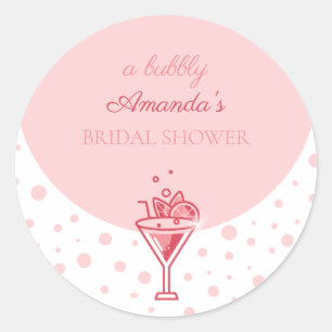 Sticker Rond Bulle rose : élégance amusante pour une jolie fête