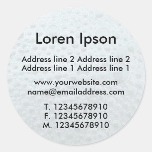 Sticker Rond Bulles blanches Entreprise / Profil