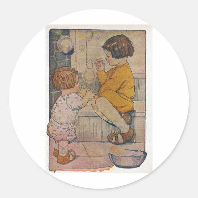 Sticker Rond Bulles de souffle (Devant)