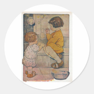 Sticker Rond Bulles de souffle