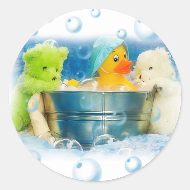 Sticker Rond Bulles nounours (Devant)