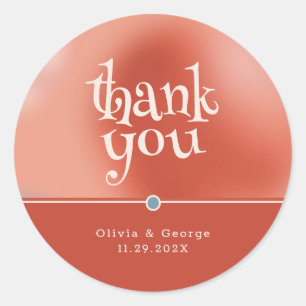 Sticker Rond Bulles Whimsical de l'amour : Mariage de contes de