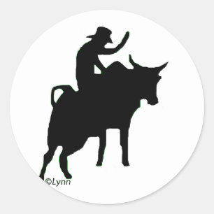 Sticker Rond Bullrider 2
