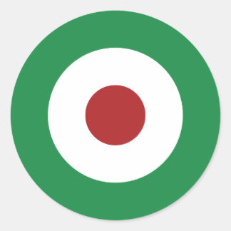 Sticker Rond Bullseye à trois couleurs