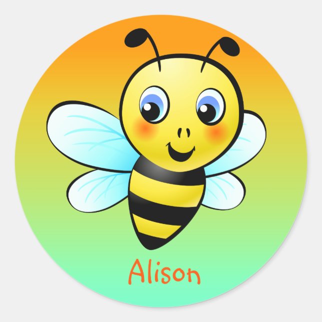 Sticker Rond Bumblebee personnalisable (Devant)