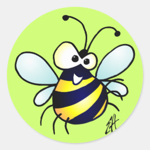 Sticker Rond Bumbling Bee