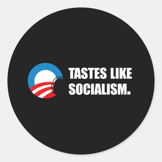 Sticker Rond Bumpersticker anti-Obama - Des goûts comme le soci (Devant)