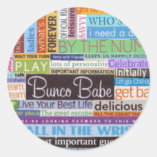 Sticker Rond Bunco Babe