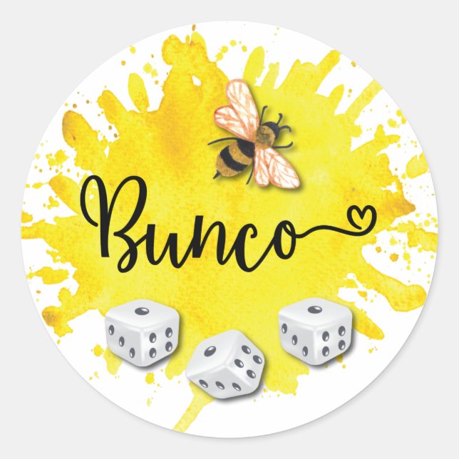 Sticker Rond Bunco Bee Dice (Devant)