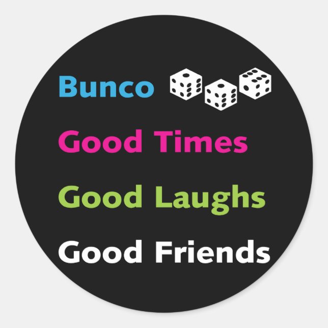 Sticker Rond bunco bons amis #2 (Devant)