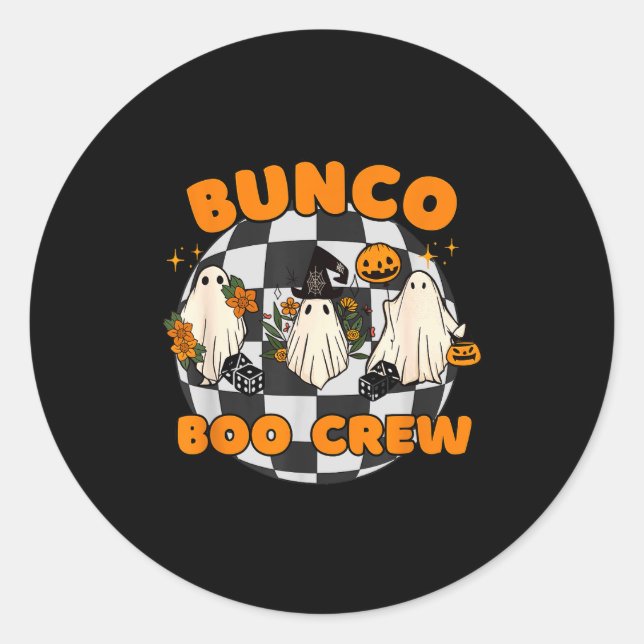 Sticker Rond Bunco Boo Crew Bunco Halloween Dice  (Devant)