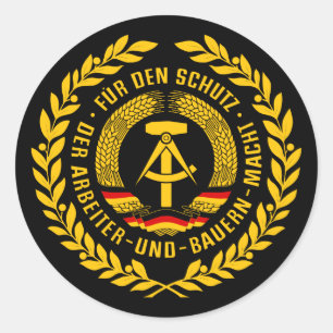 Sticker Rond Bundesrepublik Deutschland / Allemagne de l'Est