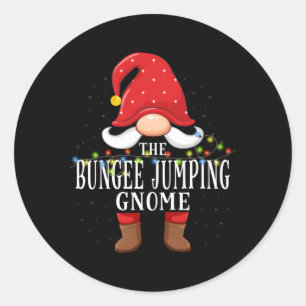 Sticker Rond Bungee Jumg Gnome Family Pyjama