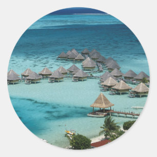 Sticker Rond Bunglows de Beachcomber Hotel