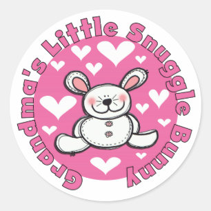 Sticker Rond Bunny de petite petite antinelle de grand-mère