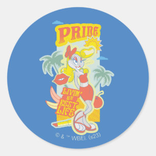 Sticker Rond BUNNY™ Pride - Livin' My Best Life
