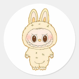 Sticker Rond Bunny Sweetie crémeux