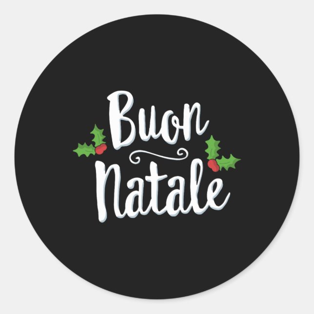 Sticker Rond Buon Natale Italie Pride Noël (Devant)
