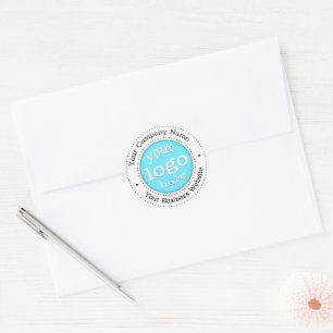 Sticker Rond Bureau du logo personnalisé d'entreprise moderne