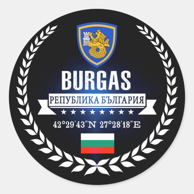 Sticker Rond Burgas (Devant)