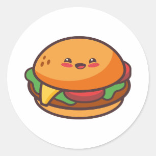 Sticker Rond Burger