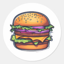 Burgers multicolores à couches éclatantes 005