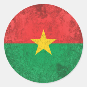 Sticker Rond Burkina Faso