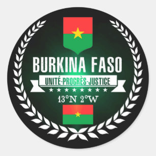 Sticker Rond Burkina Faso