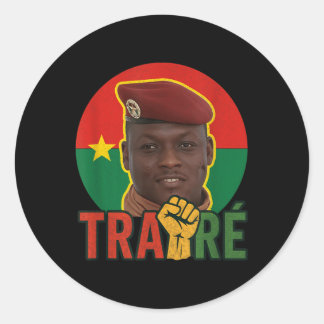 Sticker Rond Burkina Faso - Bravo Capitaine Ibrahim Traoré _ Th