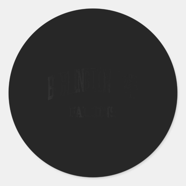 Sticker Rond Burlington Township High School S Burlington Nj R (Devant)