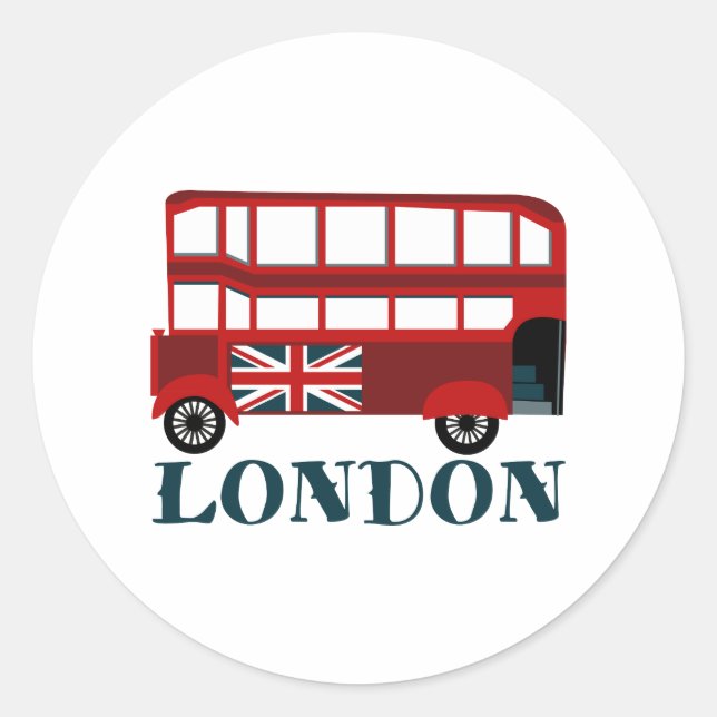 Sticker Rond Bus de Londres (Devant)