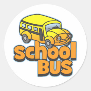 Sticker Rond Bus scolaire pour enfants