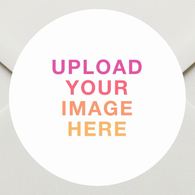 Sticker Rond Business Logo Image White (Créateur téléchargé)