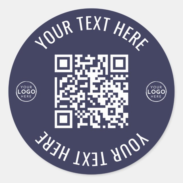 Sticker Rond Business Logo QR Code (Devant)
