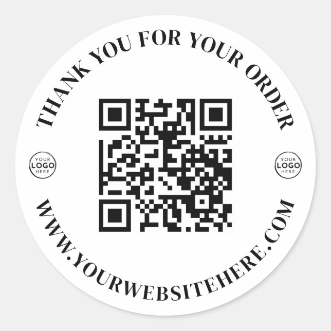 Sticker Rond Business Logo Thank You (Devant)