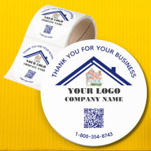 Business Thank You Custom Logo QR Code 