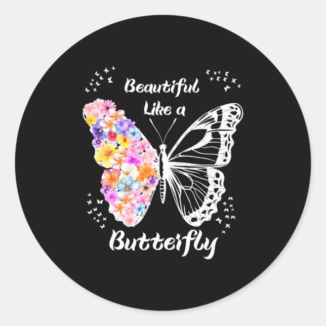 Sticker Rond Butterfly  (Devant)