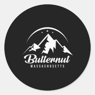 Sticker Rond Butternut Machusetts Ski Resort Skiing Snowboardin