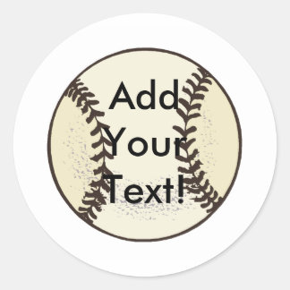 Sticker Rond BW de baseball