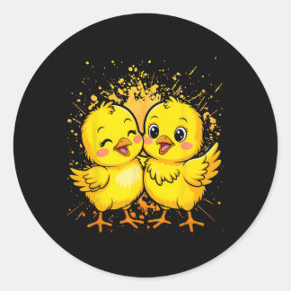 Sticker Rond By Chicken Chick Farmer Farm Girl 