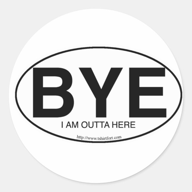 Sticker Rond BYE Euro Style (Devant)