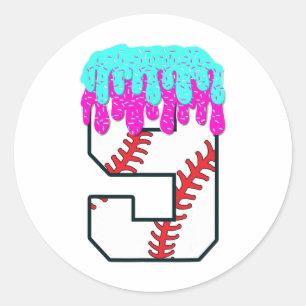 Sticker Rond Bysebyll Drift 9 An old 9th Birthday Boy Jersey N